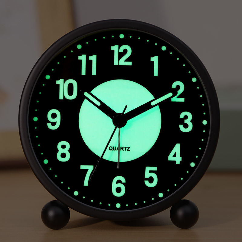 Luminous small alarm clock for students with children's bedside electronic clock silent creative personality lazy alarm loud volume
