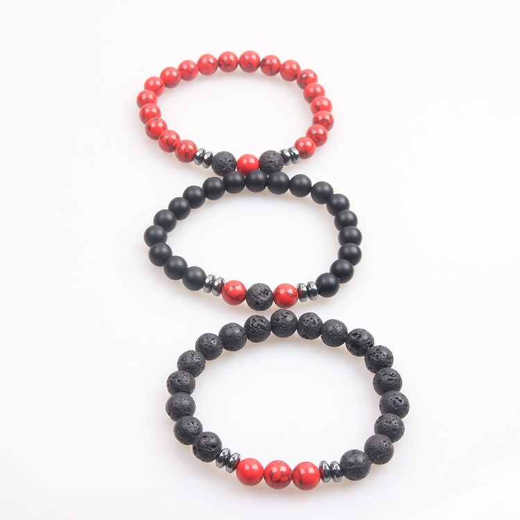 Picture of Zhou Lianfa Tiger Eye Bracelet Men's 8MM Beads suit Elastic Adjustable Black Crystal Beads Suitable for Ladies Ceremony