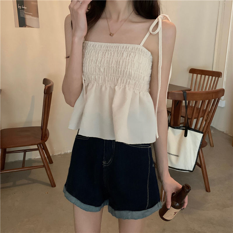 Picture of Sweet and Fresh Suspender Top for Women with Summer Design, Niche Outer Wear, Super Popular Popular Age-Reducing Sleeveless Vest