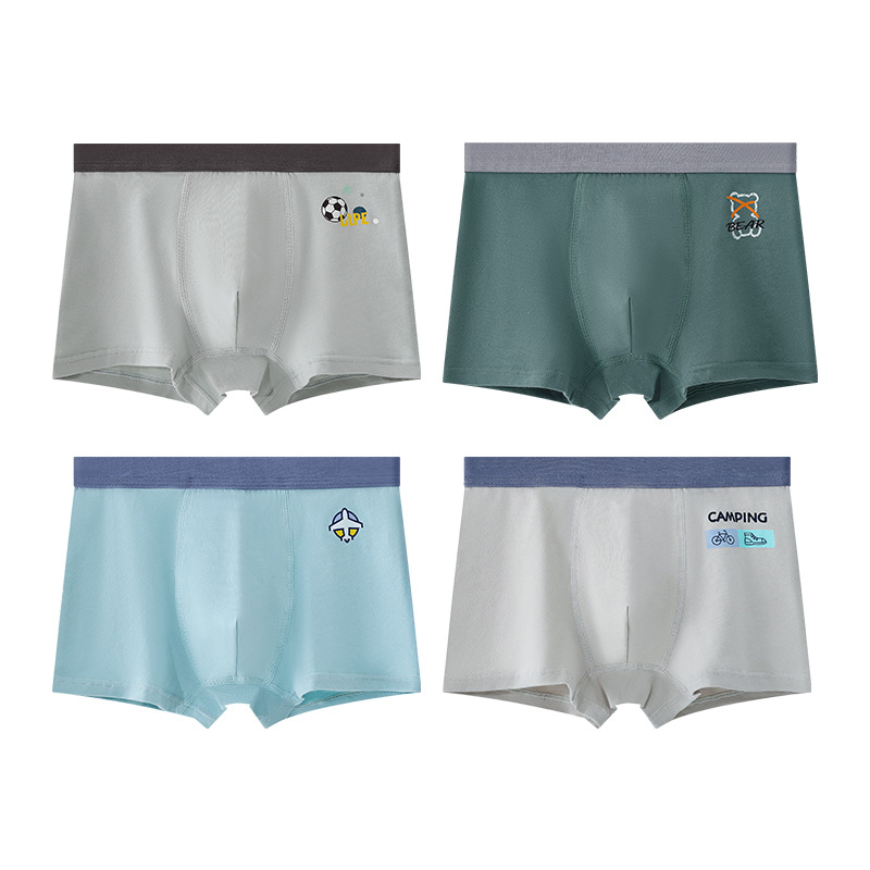 Picture of Teen Underwear Men's Pure Cotton Underwear Student Development Period Boys Junior High School Students Fat Children High School Students Big Children Shorts