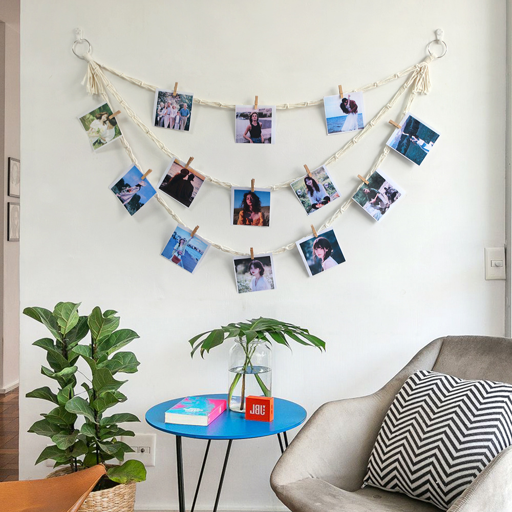 Bohemian Wall Decoration Pendant Handmade Woven Tapestry Room Background Wall Hanging Photo Display Tassel Pendant