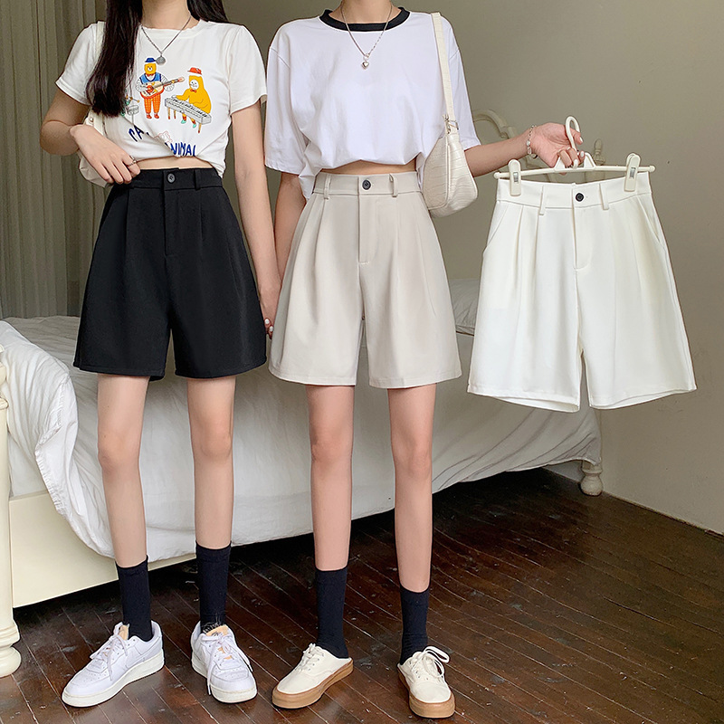 Shorts Women's 2024 New Summer High Waist plus size Women's Fashion Pants Summer Slimming Casual Thin Five-point Pants