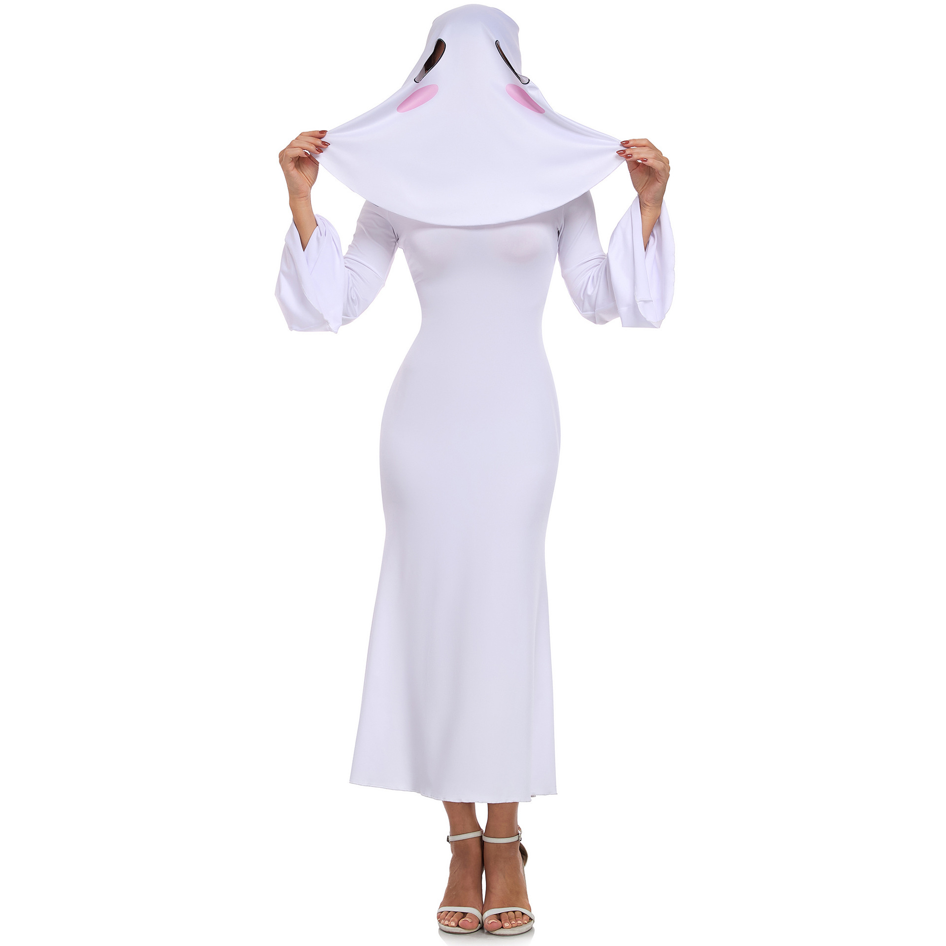 Picture of S-Xl White Ghost Girl Cosplay Suit Mrs. Apricot Cute Ghost Dress Female Cos Suit Halloween Costume