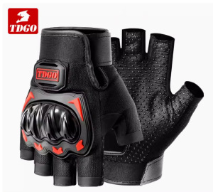 Picture of Summer Half Finger Riding Gloves Leather Gloves Summer Riding Gloves Touchscreen Efficient Breathable Motorcycle Gloves