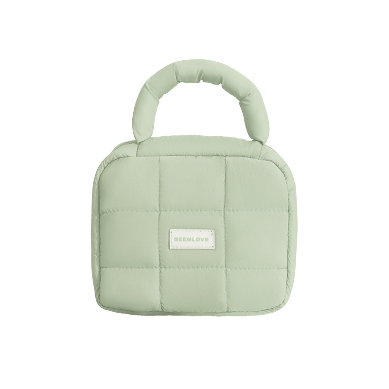 Picture of Runhui Puff Quartet Storage Bag Candy Color Cotton Soft Portable Cosmetic Bag Cosmetic Bag Large Capacity High-class Sense