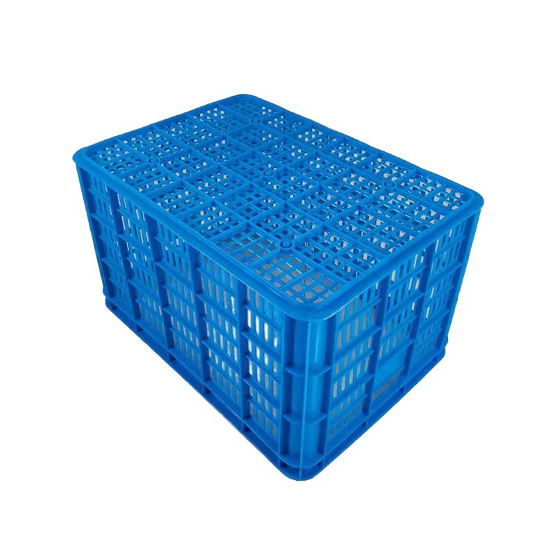 Wholesale square plastic turnover basket fruits and vegetables Transfer thickened plastic frame mesh plastic basket 592 large material basket