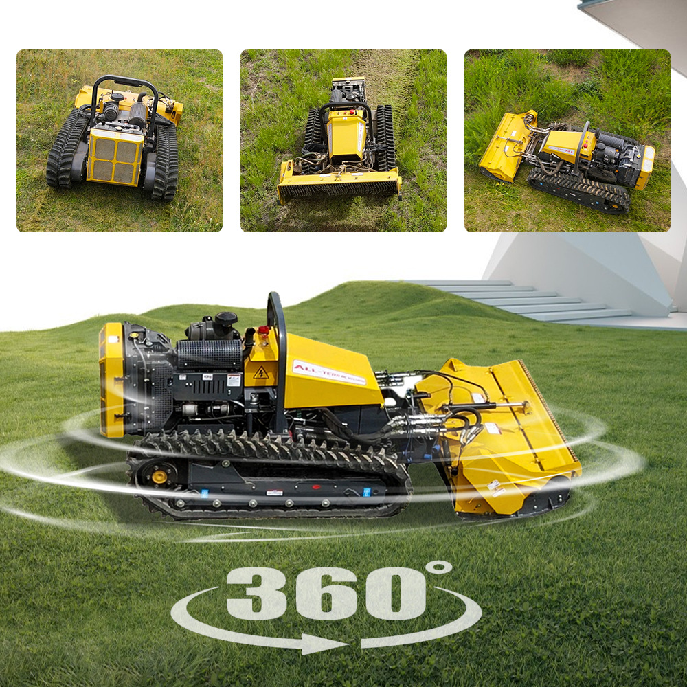 Source Manufacturer Htm55 All-Terrain Remote Control Wide-Format Lawn Mower Can Be Equipped with Various Functions of Garden Weeding Equipment