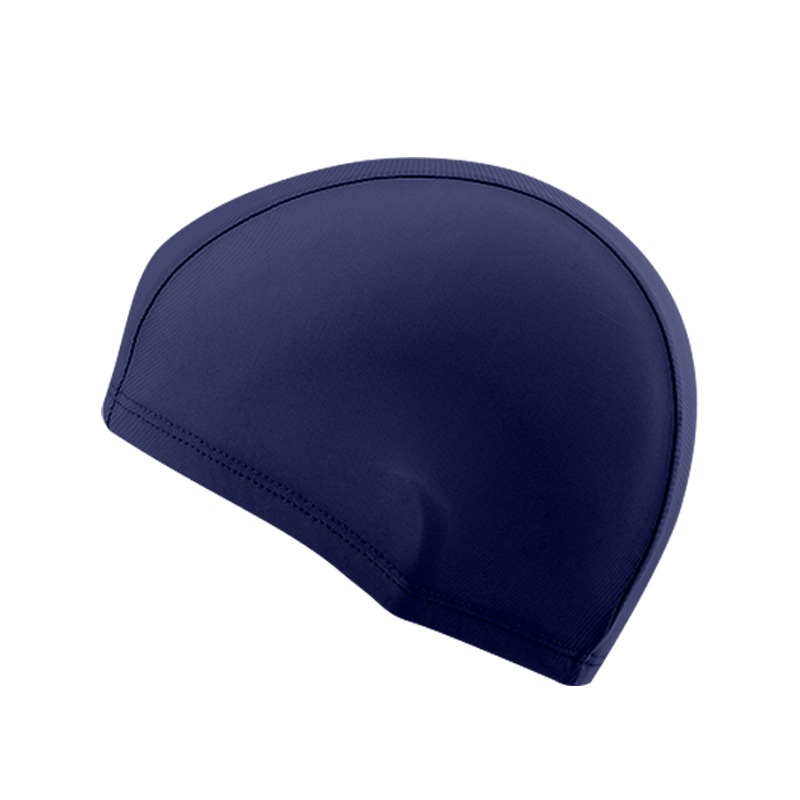 Picture of Swimming cap adult cloth cap swimming cap polyester nylon four needle six thread unisex large swimming belt paper card wholesale