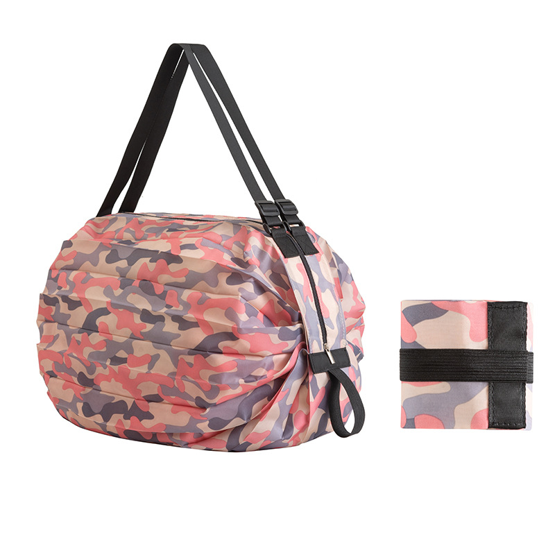 Picture of Foldable shopping bag travel shoulder portable thick large grocery shopping bag supermarket green shopping bag wholesale