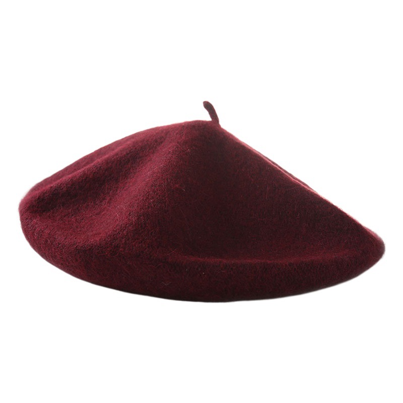 New women's hat autumn and winter Korean style all-match woolen beret pumpkin hat painter hat fashion warm fashion retro hat