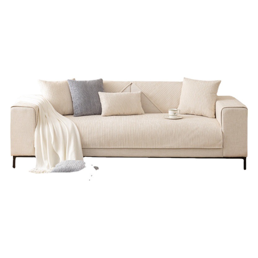 Chenille Sofa Cushion Four Seasons Universal Simple Modern Non-slip Leather Sofa Cover Solid Color Cushion Back Towel Cover Cloth
