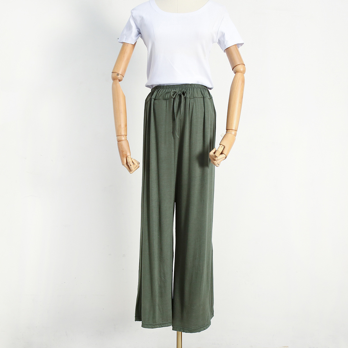 Picture of Japanese Wholesale Large Size Swing Pants Casual Pants for Women Japanese and Korean Spring and Summer Modal Loose High Waist Drawstring Wide Leg Pants