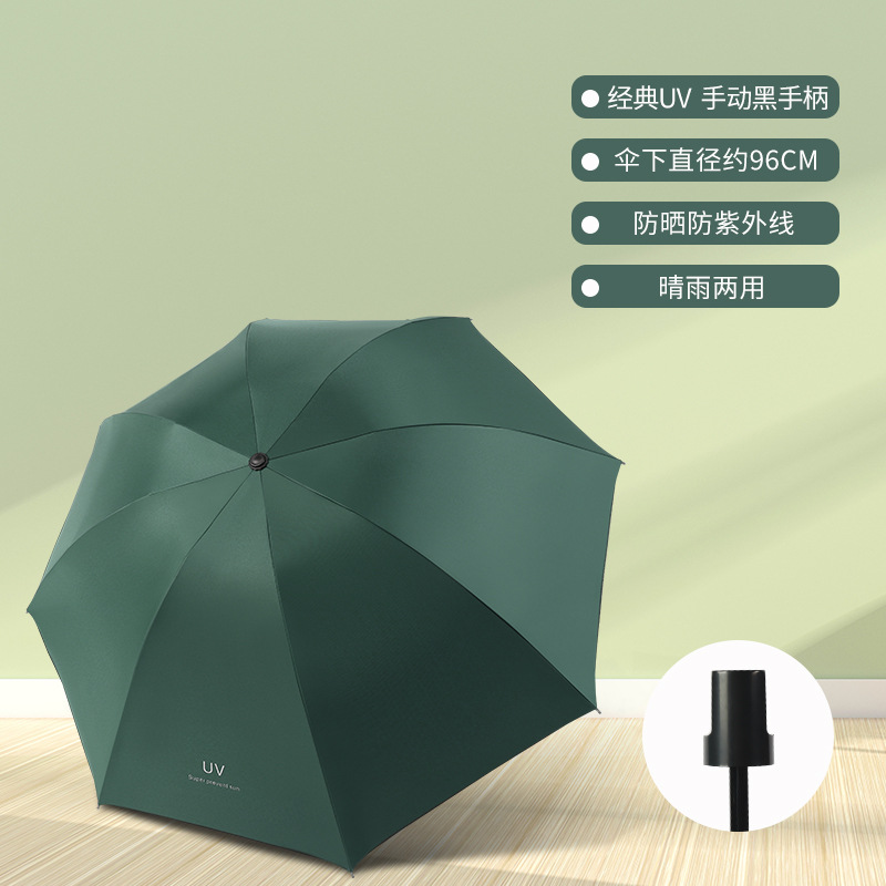 Picture of Automatic Umbrella Large Wholesale Sun Protection UV Protection Sun Umbrella Women's Folding Sunny and Rainy Umbrella Customized Advertising