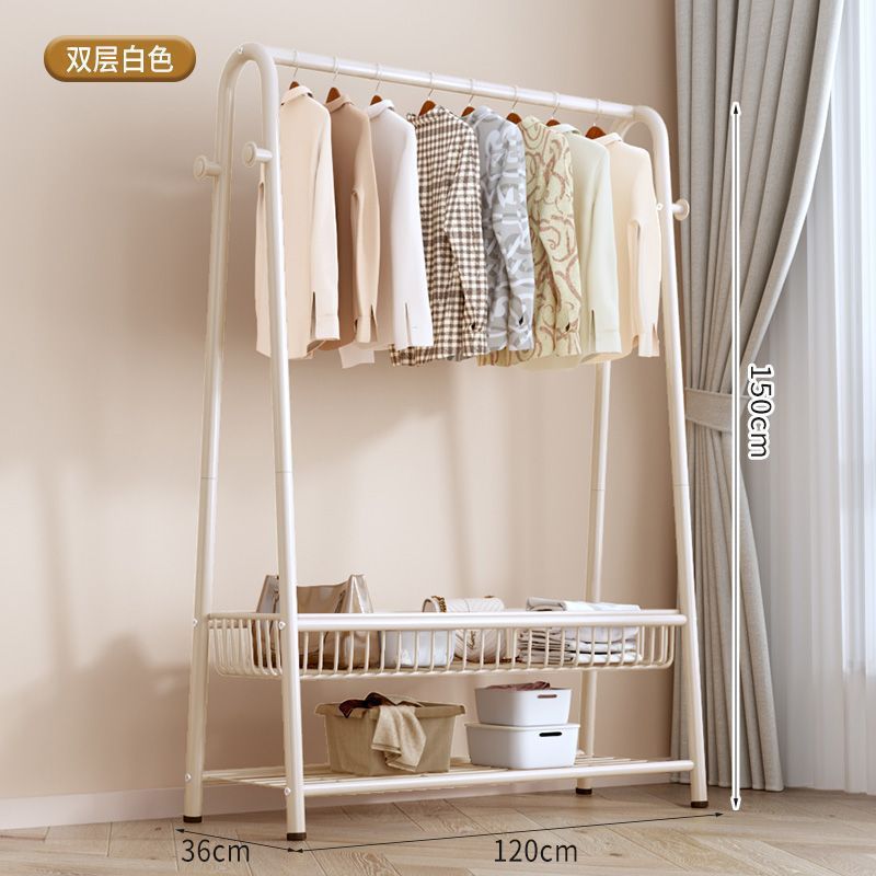 Picture of Hanging clothes rack floor-to-ceiling bedroom household coat rack simple clothes hanger drying rack indoor storage rack cooler pole