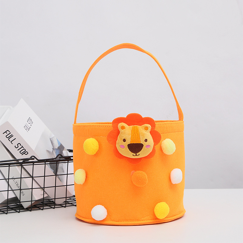 Picture of Felt Bag Custom Accompanying Gift Cartoon Felt Handbag One-year-old Hundred-day Banquet Handmade Felt Handbag Gift Bag