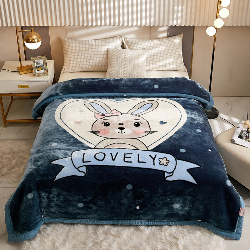 Picture of Raschel Blanket Double Thickened Blanket Super Soft Fleece Blanket Cover Blanket Wedding Red Blanket Warm Blanket Gift Wholesale