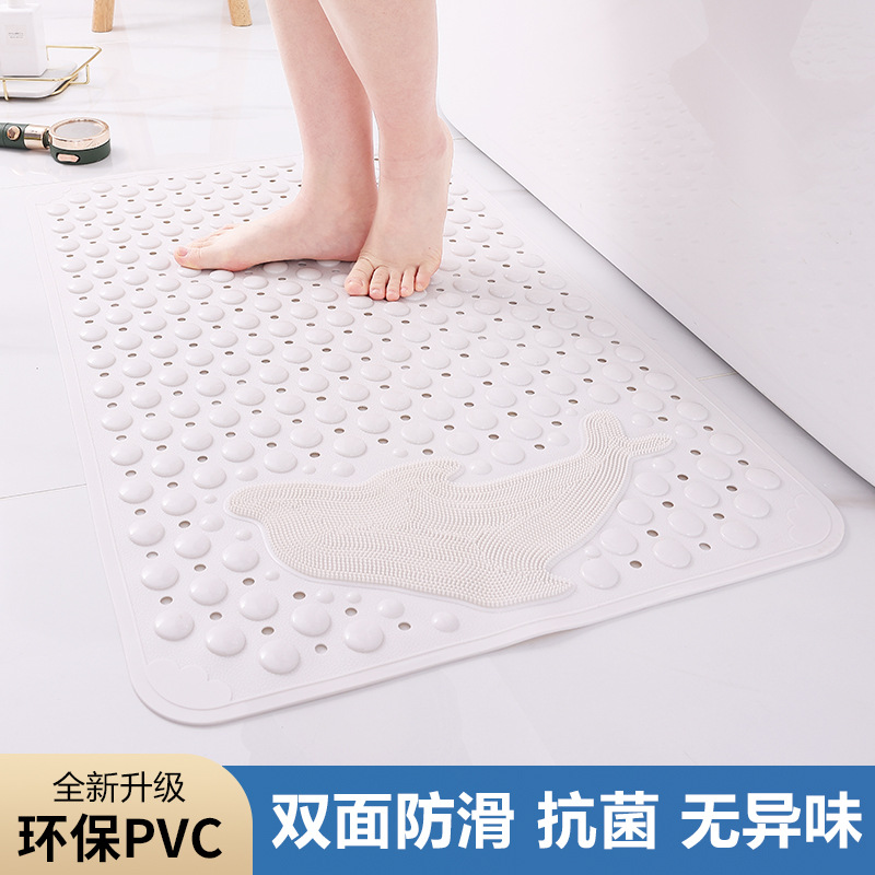 Picture of Bathroom Non-Slip Mat, Bathroom Bath Mat, Shower Room Waterproof Anti-Fall Foot Mat, Household Toilet Floor Mat with Suction Cup