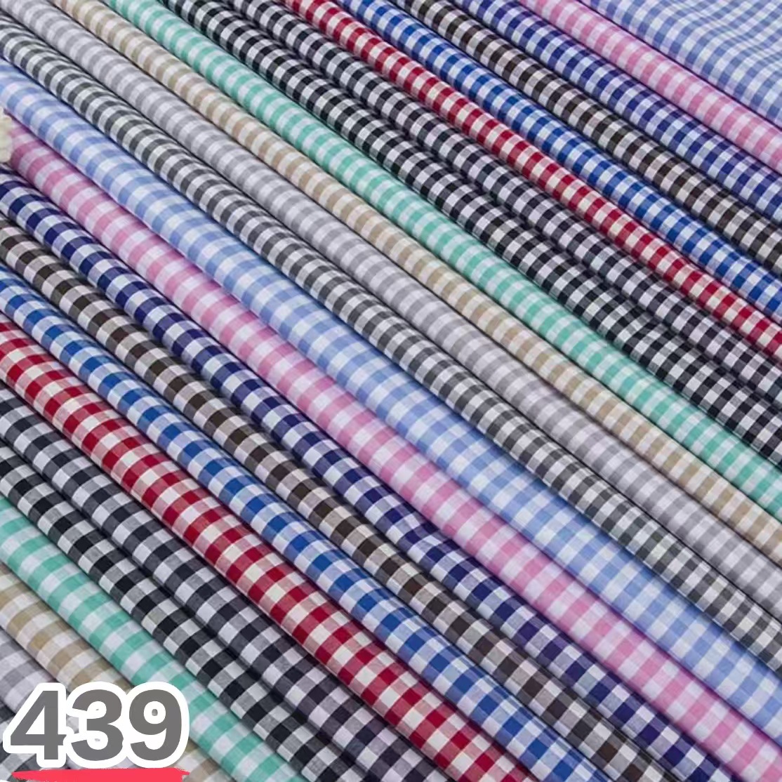 Factory spot 50 cotton high density Chaoyang lattice wholesale men's shirt Plaid spring and summer cotton yarn-dyed fabric