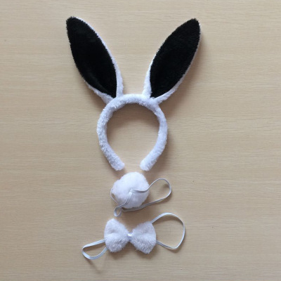 Picture of Cross-border Easter Plush Sequin Rabbit Headband Three-piece Set Ears Headband Bow Ties Children's Festival Performance Road