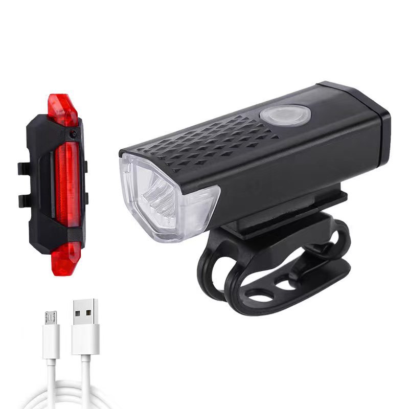 Picture of 2255 bicycle headlight cross-border USB charging three-speed adjustable night riding headlight taillight suit bicycle equipment