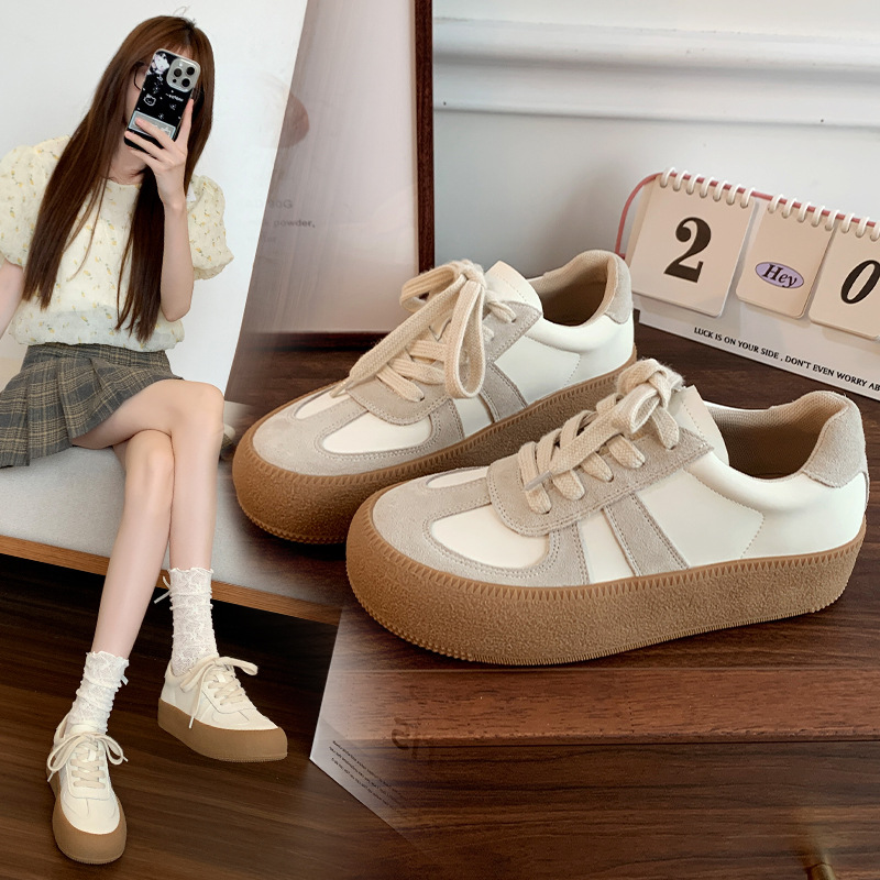 432-2 Autumn 2024 New Platform Shoes Retro Leisure Sports Joker Widened plus size Thick-soled German Training Shoes for Women