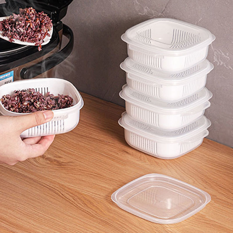Rice packing crisper microwave oven heating lunch box portable lunch box refrigerator frozen storage box with lid