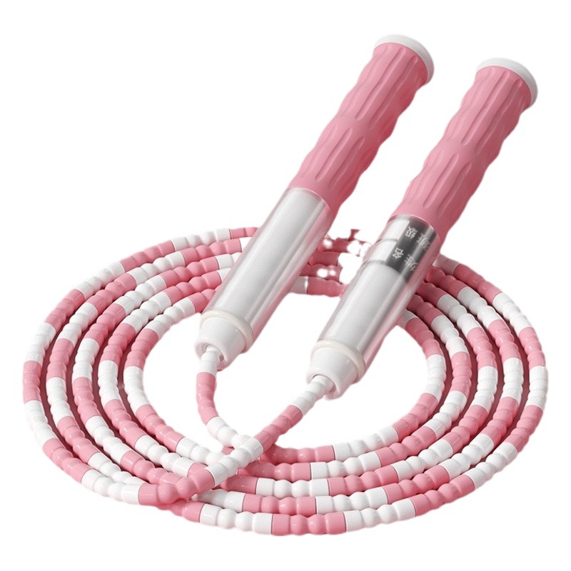 Children's Bamboo Skipping Rope for Primary School Students and Kindergarten, New Model with Rope for Writing Names and Signatures, Soft Beads for Weight Loss
