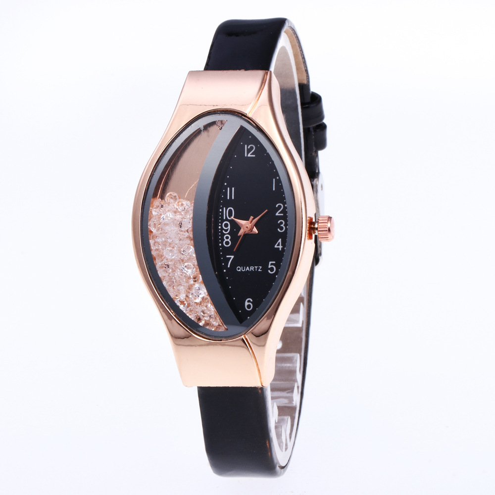Cross-border explosions snake pattern belt diamond fashion ladies watch half rhinestone ball quicksand quartz women's watch manufacturers
