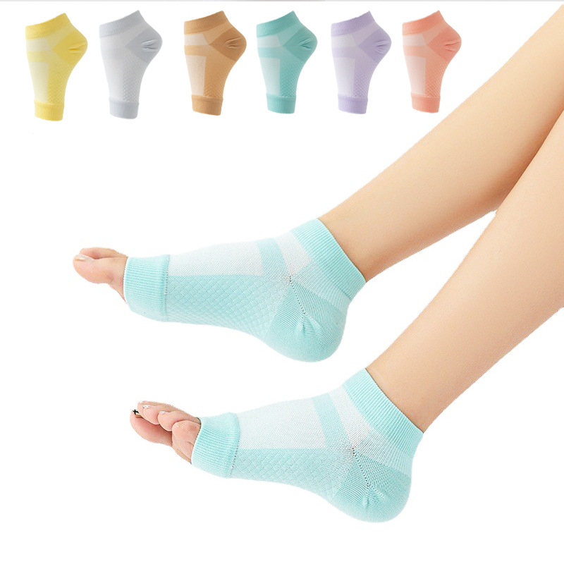 Strict selection for new semi-mesh open-toe sports ankle protection socks yoga protection outdoor elastic compression socks