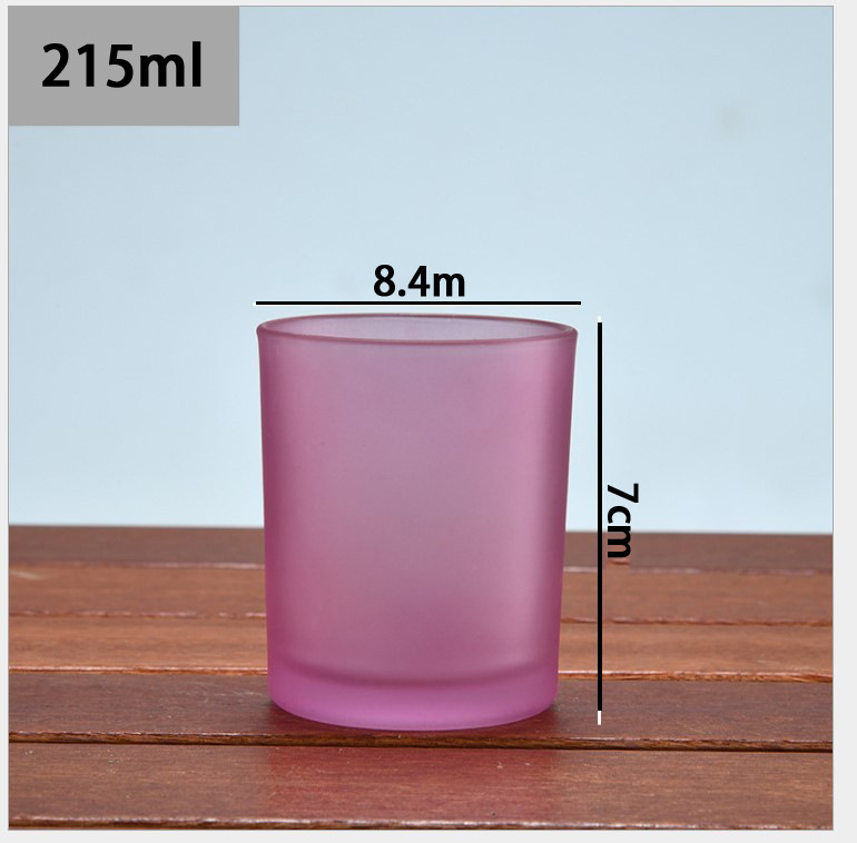 Picture of Wholesale DIY Flameless Scented Candle Cups Empty Colored Glass Jars Transparent Sprayable Glass Bottles with Screen-Printed Text