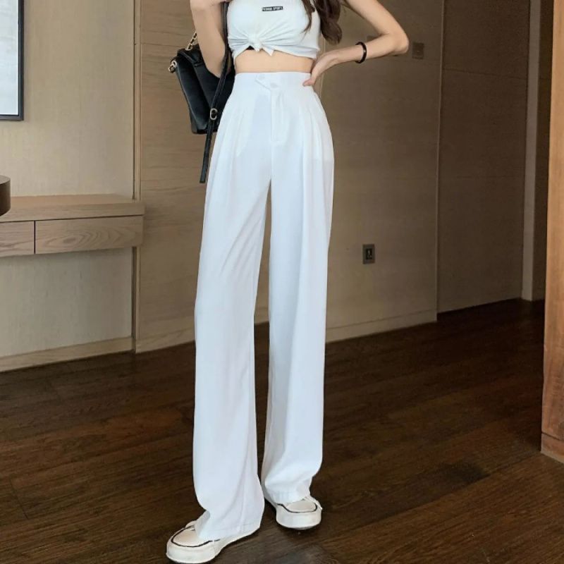 Picture of Cross-border 2024 Autumn Korean Style New Style Pants Wide Leg Pants Women's High Waist Loose Casual Wide Trendy
