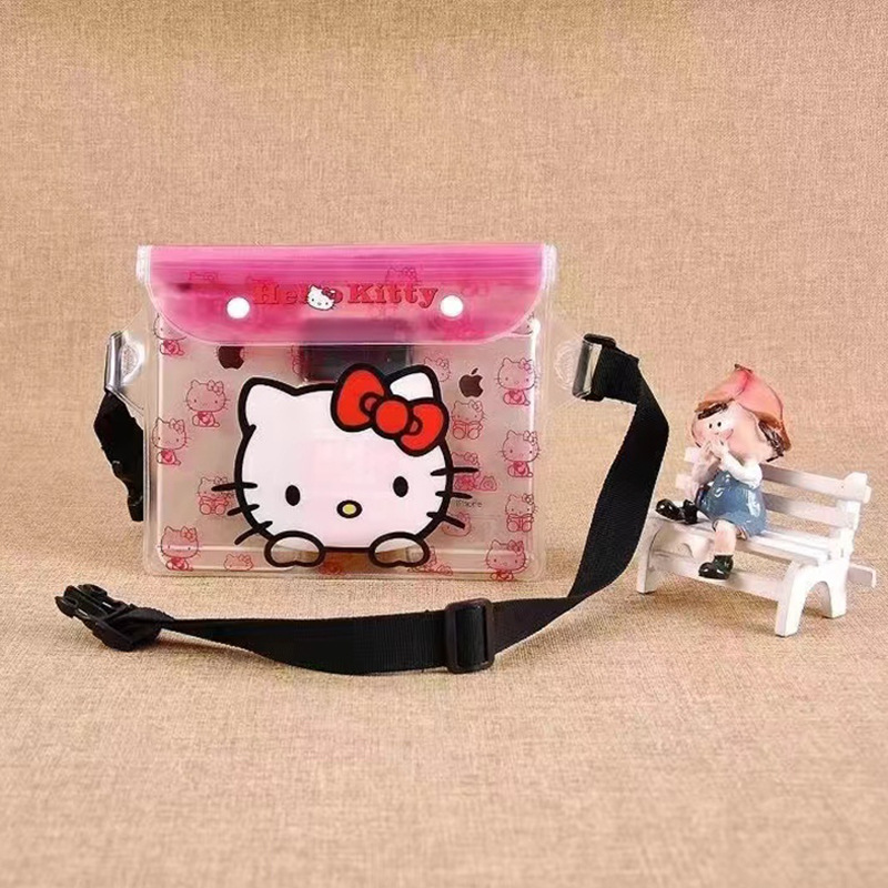 Picture of Cross-border large mobile phone waterproof bag drifting diagonal waterproof waist bag swimming pvc sealed mobile phone case transparent