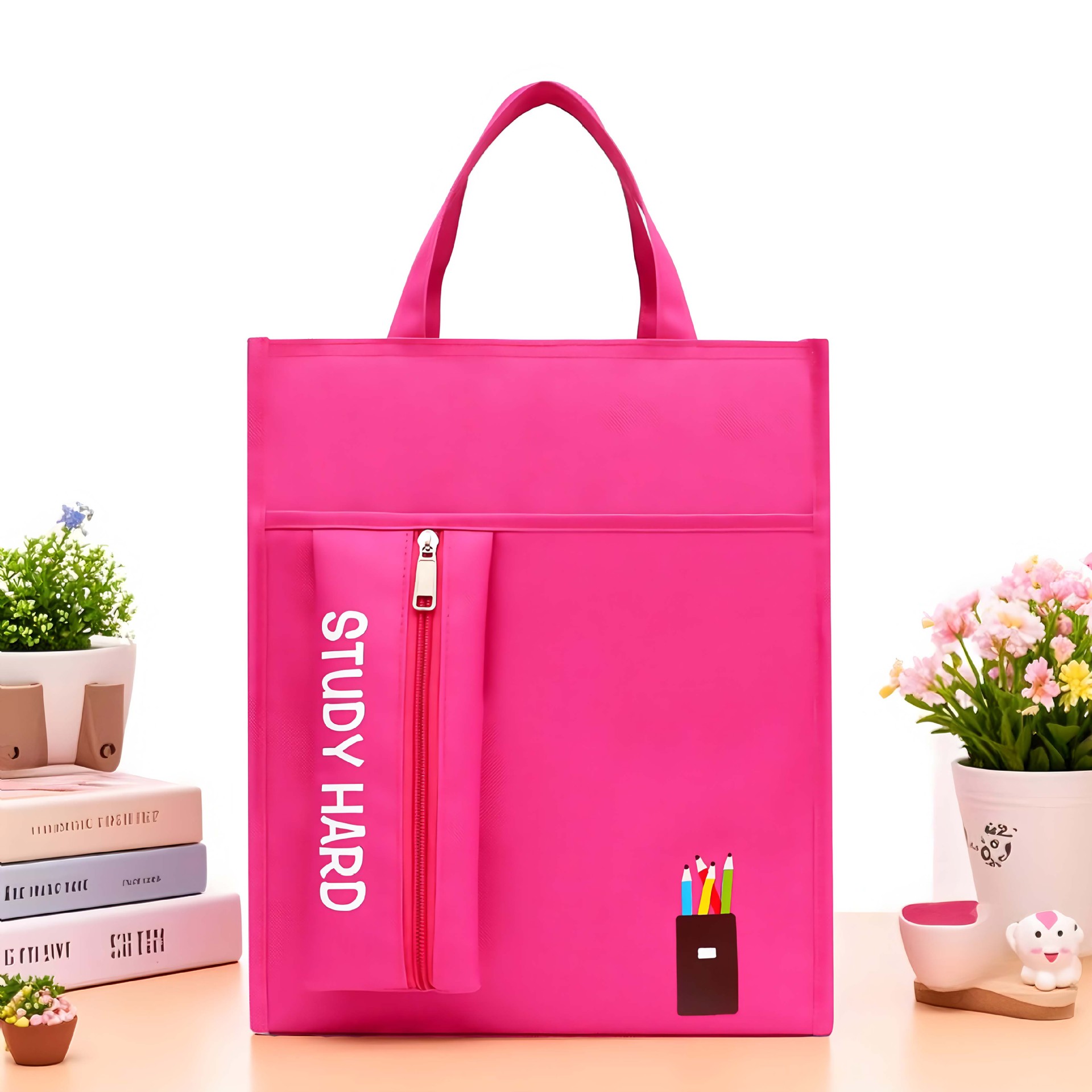 Training class tutoring bag primary school student book bag bag tote bag tutoring class A4 file bag printing logo