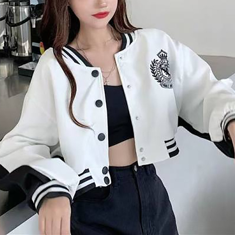 Picture of Small Fresh Outwear Women's Trendy Ins Autumn and Winter New Top Popular Loose Small Fresh Sweatshirt Short Baseball Uniform