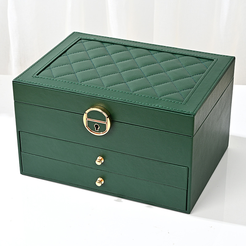 Picture of Jewelry Storage Box Large Capacity Multi-Layer Jewelry Hair Accessories Ring Earrings Necklace Earrings Bracelet Storage Box