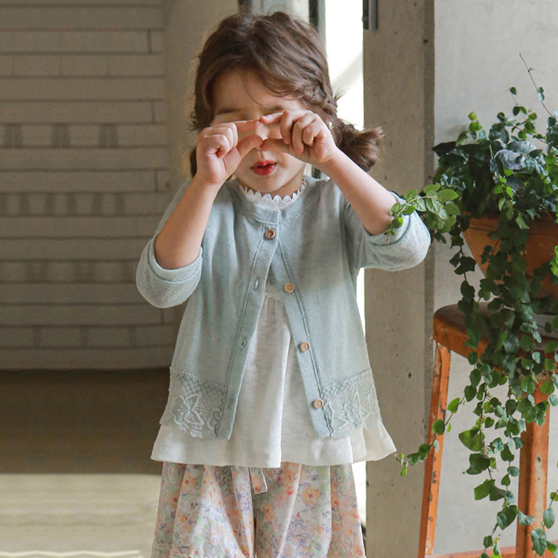 Picture of Children's outdoor sun protection clothing summer air conditioning shirt South Korea 3-10 years old baby girl quick-drying breathable heat dissipation sun protection clothing
