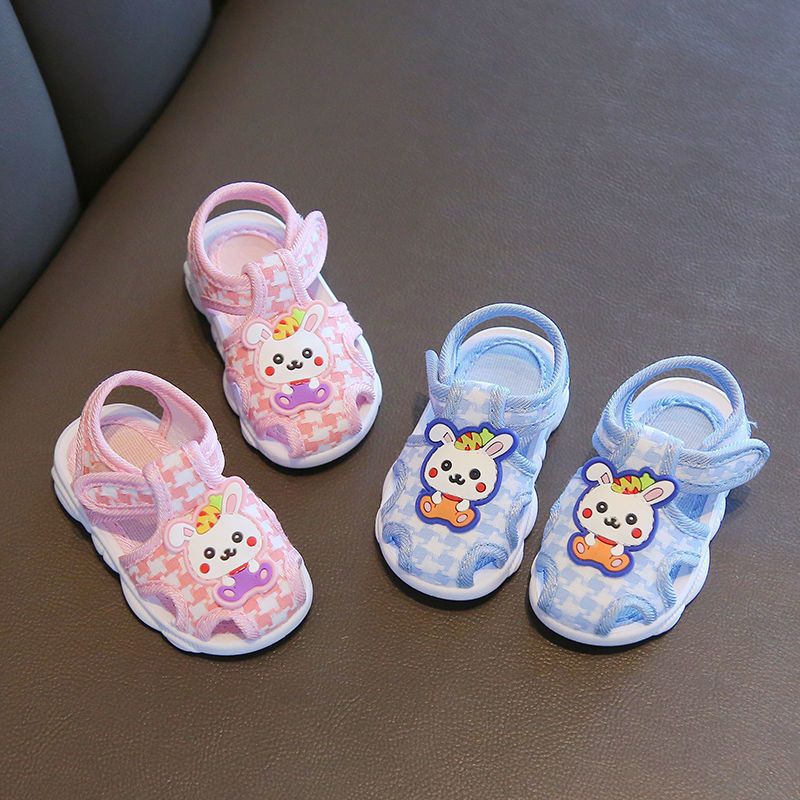 2024 Summer New 0-1-2 Years Old Boys and Girls Baby Sandals Cartoon Call Shoes Soft Sole Non-slip Baby Toddler Shoes