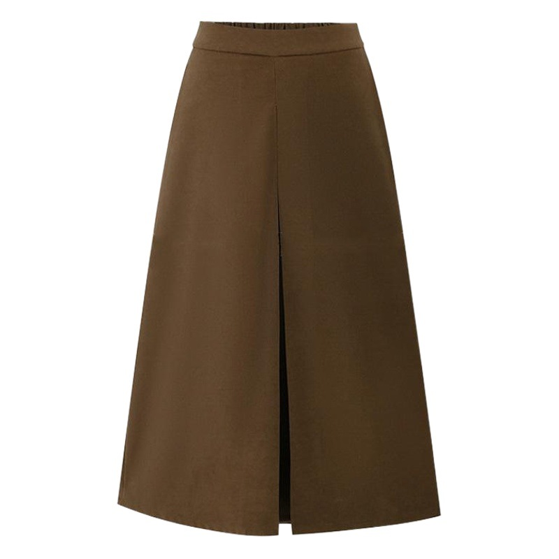 Skirt Women's Suede Maillard 100kg Large Size Slim High Waist A-Line Hip-Covering One-Step Skirt Mid-Length Skirt