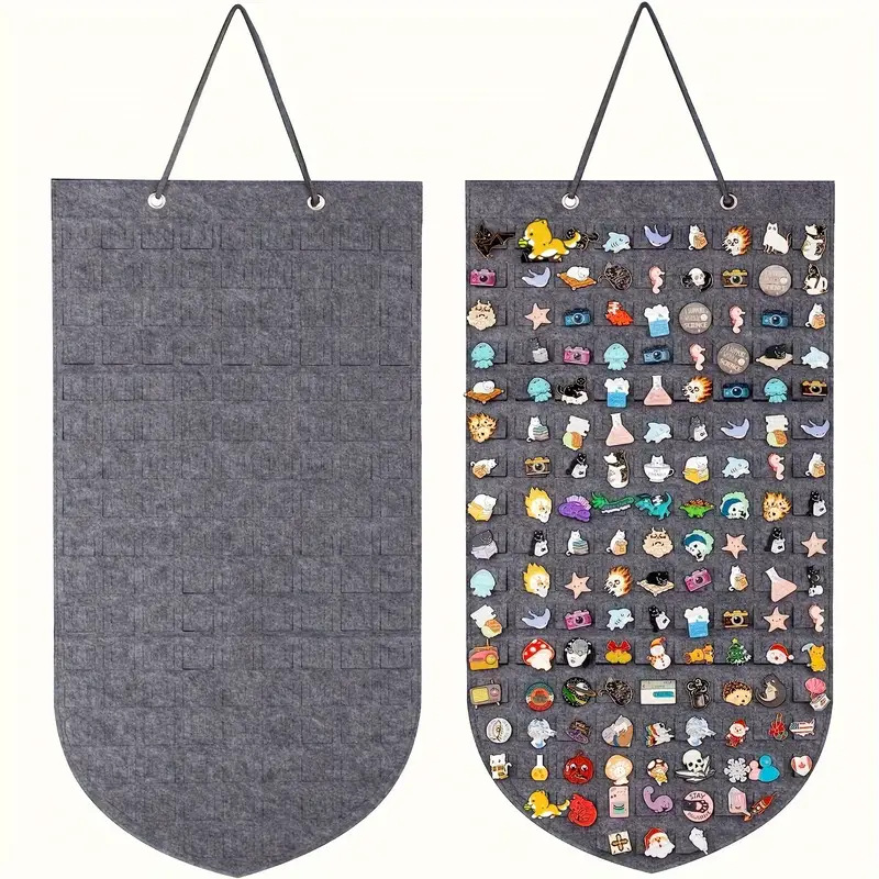 Brooch Storage Bag Cross-border Amazon Storage Bag Wall-mounted Earrings Earrings Display Bag Felt Jewelry Storage Bag