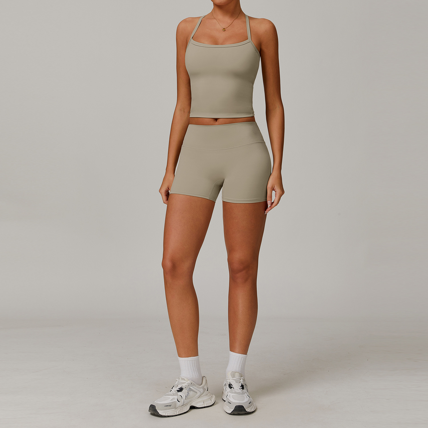 Picture of Zechuang European and American tight brushed yoga suit quick-drying workout clothes winter outdoor running sports suit female 8519
