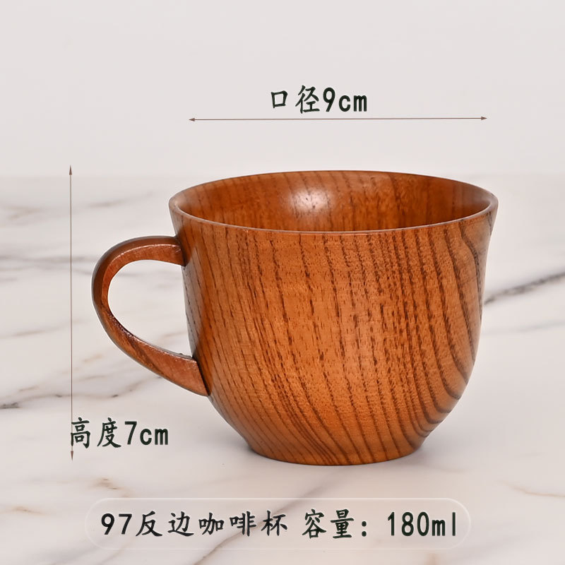 Picture of Origin supply round solid wood mug wooden creative water cup general insulation wooden cup large quantity excellent price