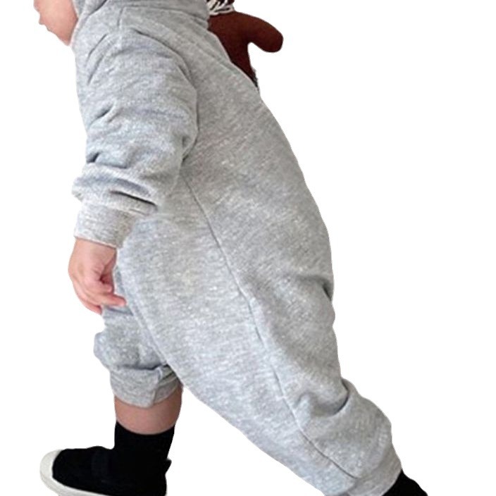Picture of Korean Style Ins Autumn Children's Wear Winter Men's Treasure Baby Climbing Wear Sports Hooded Jumpsuit Casual Outfit
