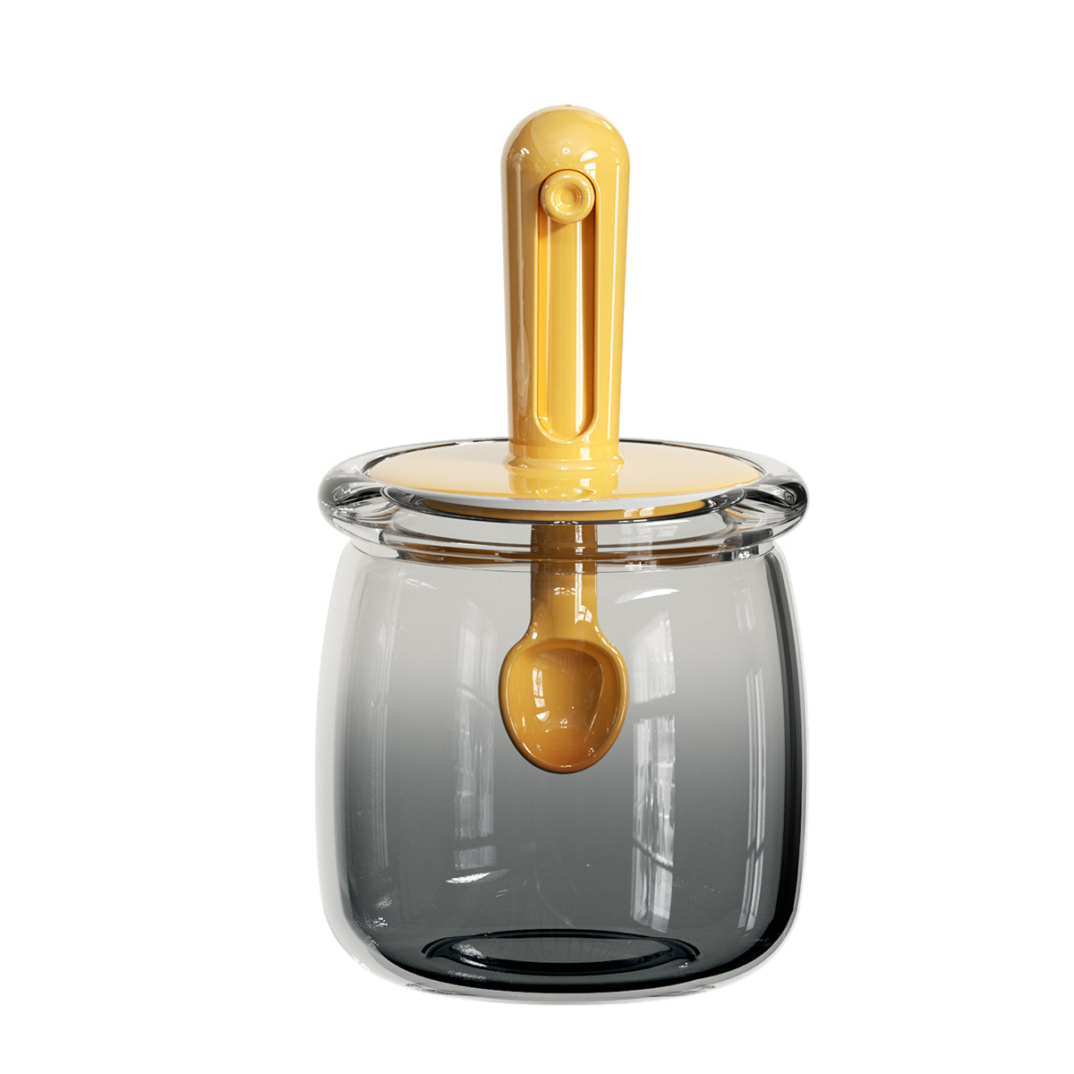 Picture of Seasoning Pot Spoon Lid Integrated Seasoning Box Household Kitchen Seasoning Bottling Oil Pot Sealed Salt Pot Seasoning Pot Moisture-proof