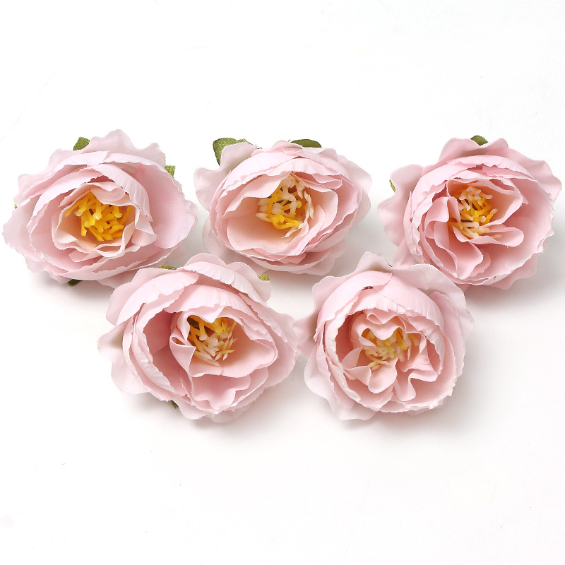 Picture of Pink simulation flower wedding shooting props handmade DIY hair accessories decoration Amazon flower box material