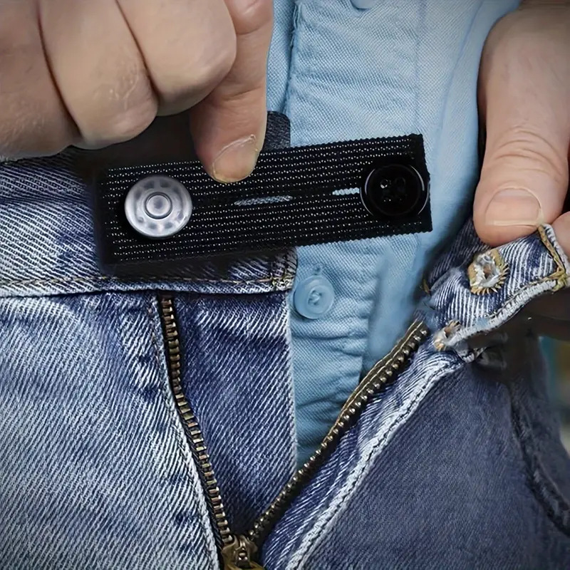 Picture of Original elastic waist extension buckle pregnant women fat men's pants adjustable change pants extender