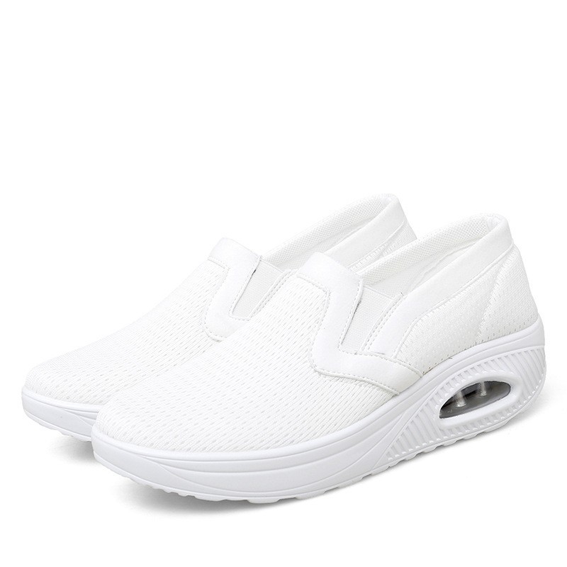 2025 Summer Amazon Independent Platform Pinduoduo Aliexpress Cross-Border Wholesale Women's Shoes Mesh Slip-On White Shoes