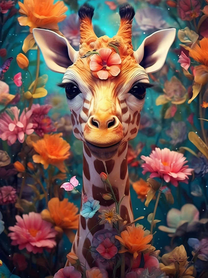 Picture of Foreign Trade Cross-Border 5D Animal Scenery Full of Diamonds DIY Diamond Embroidery Full of Diamonds Rubik's Cube Round Diamond Craft Decorative Painting Diamond Painting