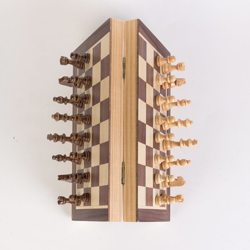 Picture of European and American wooden chess magnetic wooden puzzle chess outdoor leisure chess in stock wholesale foreign trade