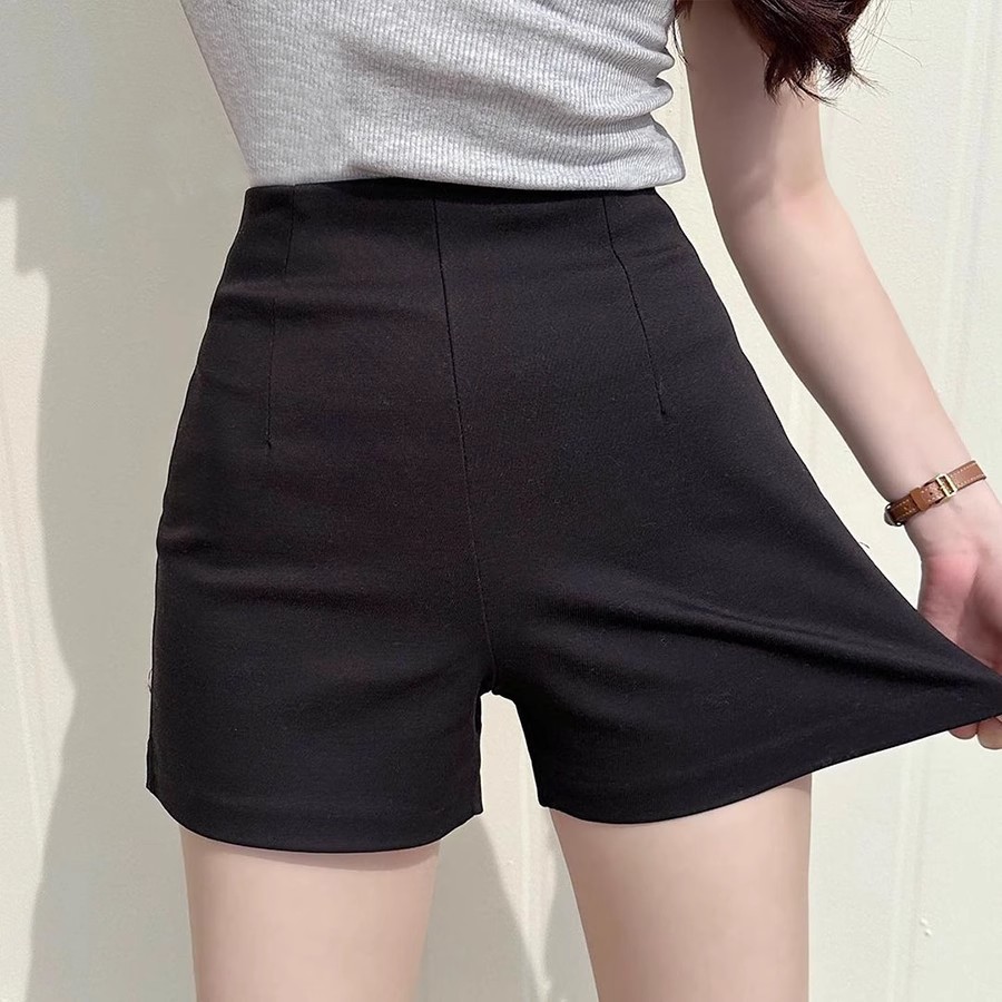 Picture of Outfit White Shorts Women's Summer Thin Slim-fit Leggings Tight Hot Pants Slimming High Waist Spice Girls Super Short Pants