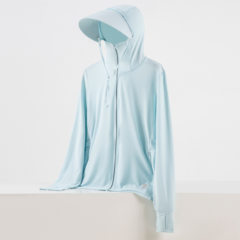 Picture of Jiao's Same Style Summer Ice Silk Non-Uv Protection Clothing for Men and Women with Brim, Non-Uv Protection, Breathable, Quick-Drying Fishing Sun Protection Clothing